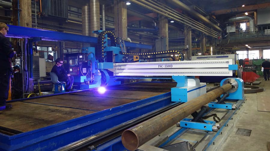 LARGE GANTRY CNC PLATE CUTTING MACHINE WITH PIPE CUTTING OPTION